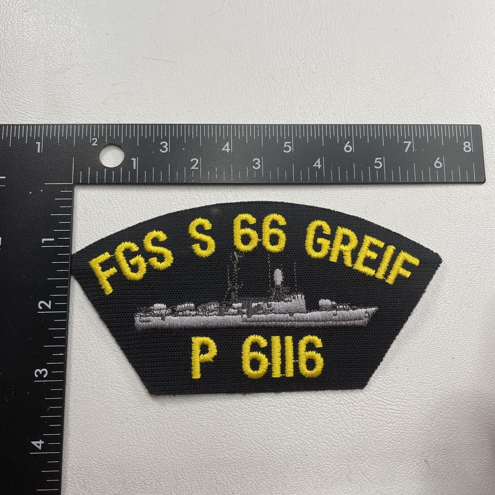 Navy Borderless Hat Patch FGS S 66 GREIF P 6166 26TU
