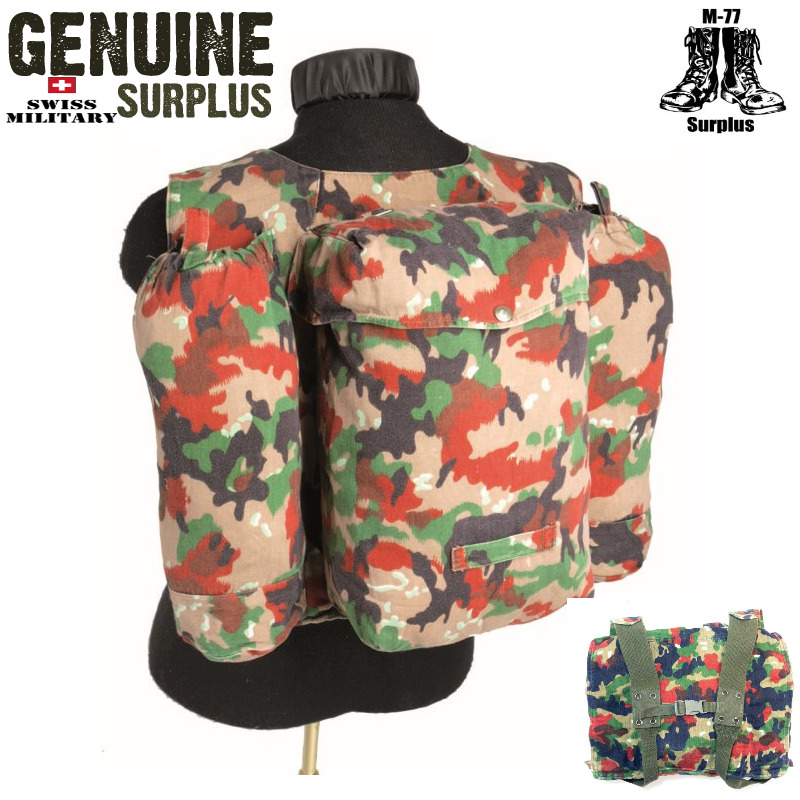 Swiss Army Alpenflage Rucksack w/ Shoulder Straps M70 Camo Camouflage Backpack