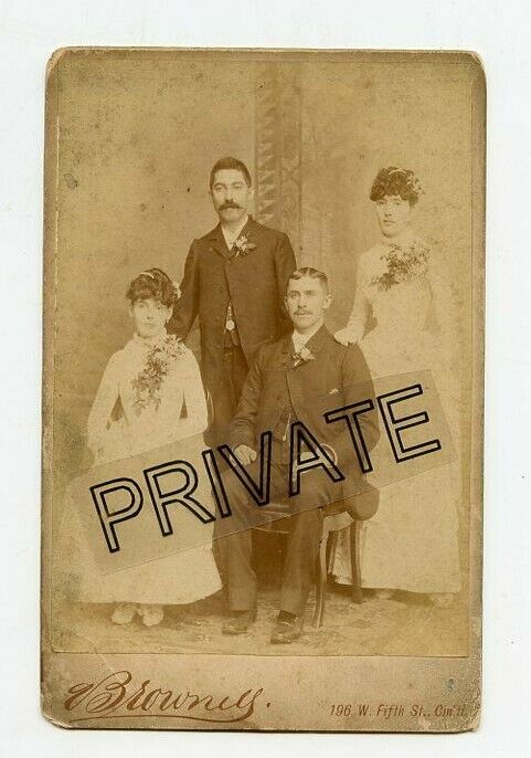 Cabinet Photo - Cincinnati, Ohio - McCOUBREY Family Wedding, 2 Ladies, 2 Men