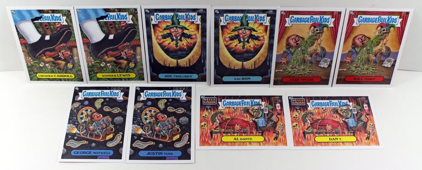 Garbage Pail Kids Book Worms Authors of Their Own Misfortune 10-Card Insert Set