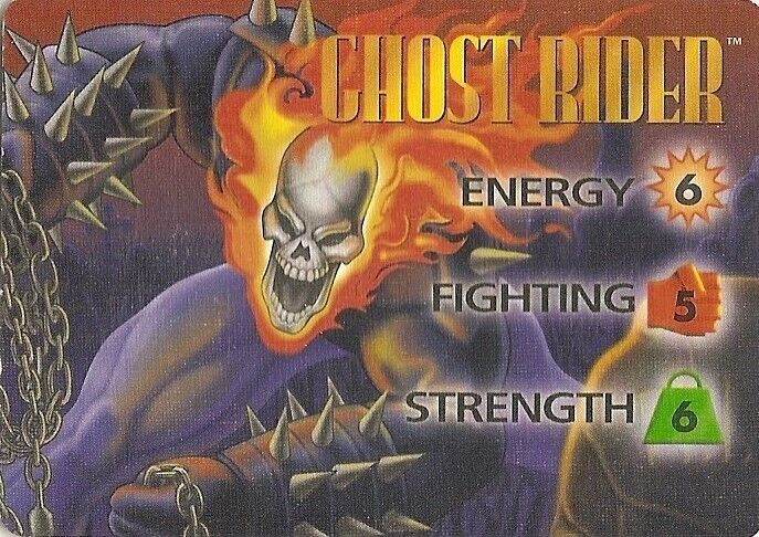 Marvel OVERPOWER Ghost Rider Powersurge 3-stat character - Rare