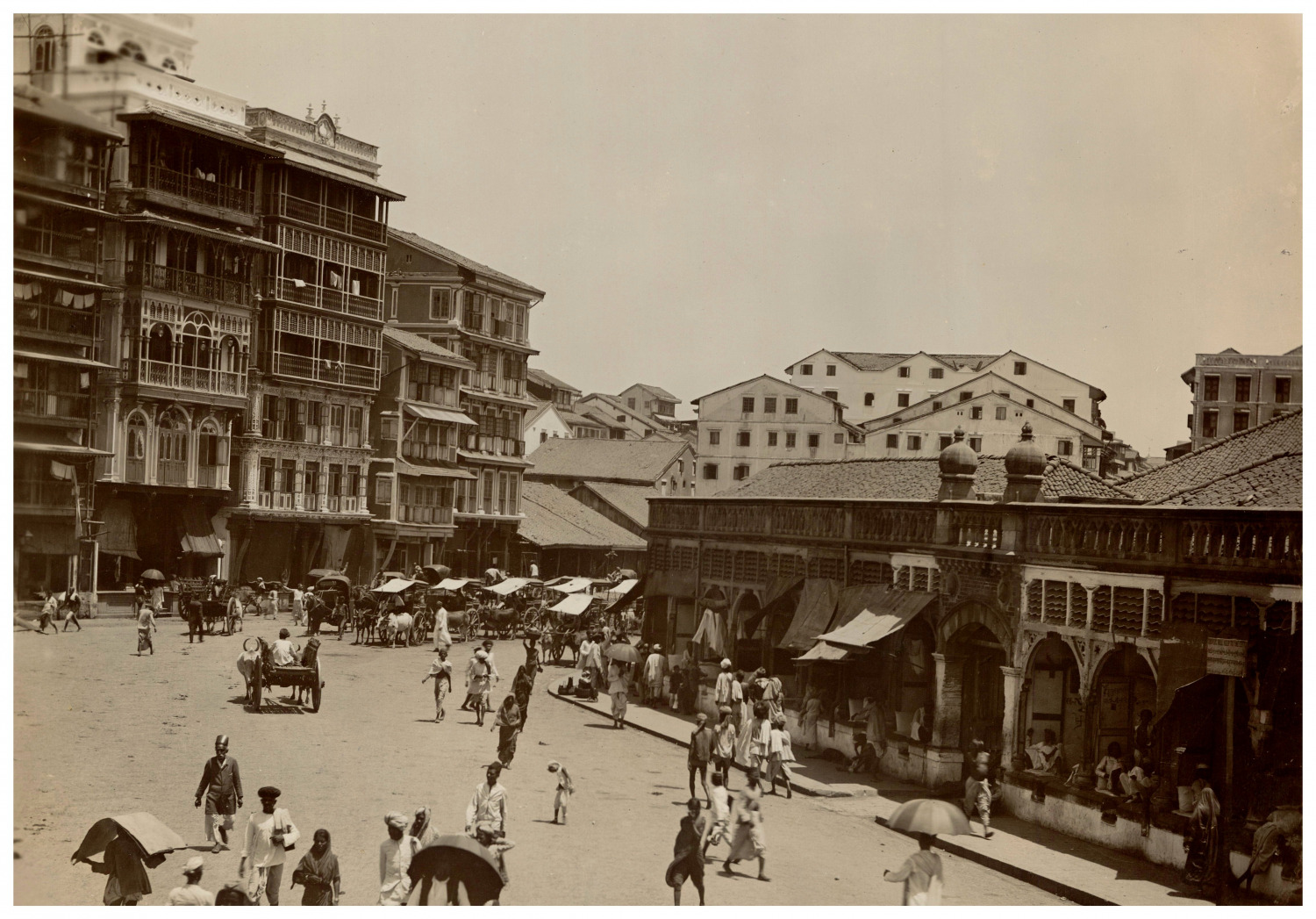 Bourne & Shepherd, India, Bombay, Street Scene Vintage Albumen Print Print Print Print