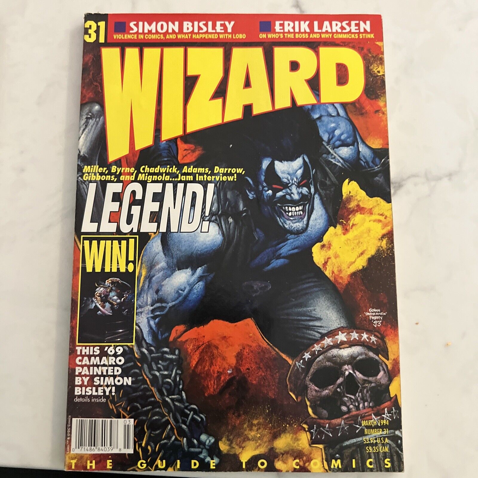 Wizard: The Comics Magazine #31 with poster Vintage March 1994