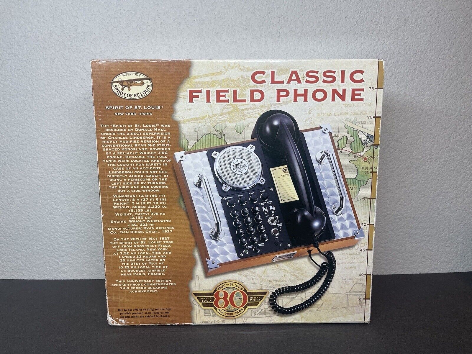 Spirit of St. Louis Classic Field Phone S.O.S.L. Collection New In Box