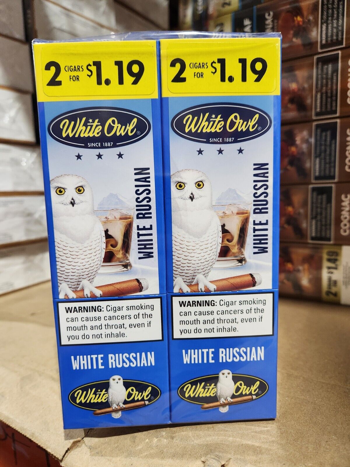 White Owl White Russian/ 2 Boxes With  15 packs In Each/ 2 In Each Pack/ 60