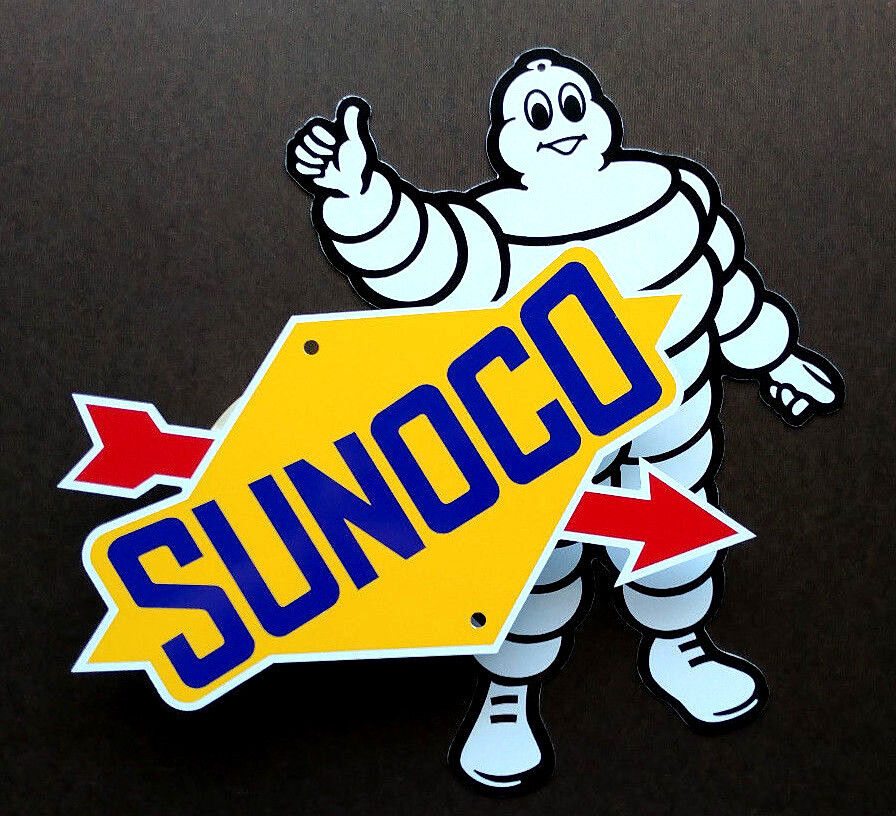 2 Piece Set - RACING LOGO SIGNS - Michelin / Sunoco  - NASCAR -   Automobilia - 