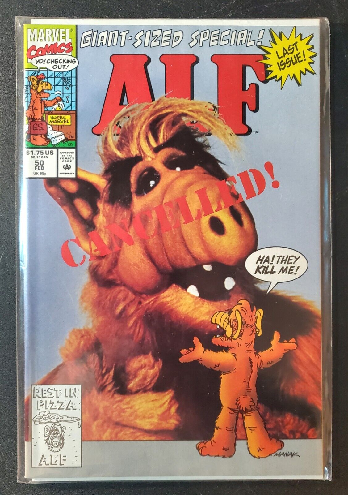 1992 ALF Cancelled Marvel Comic Book Feb 1992, Volume 1, #50 - The Last Issue
