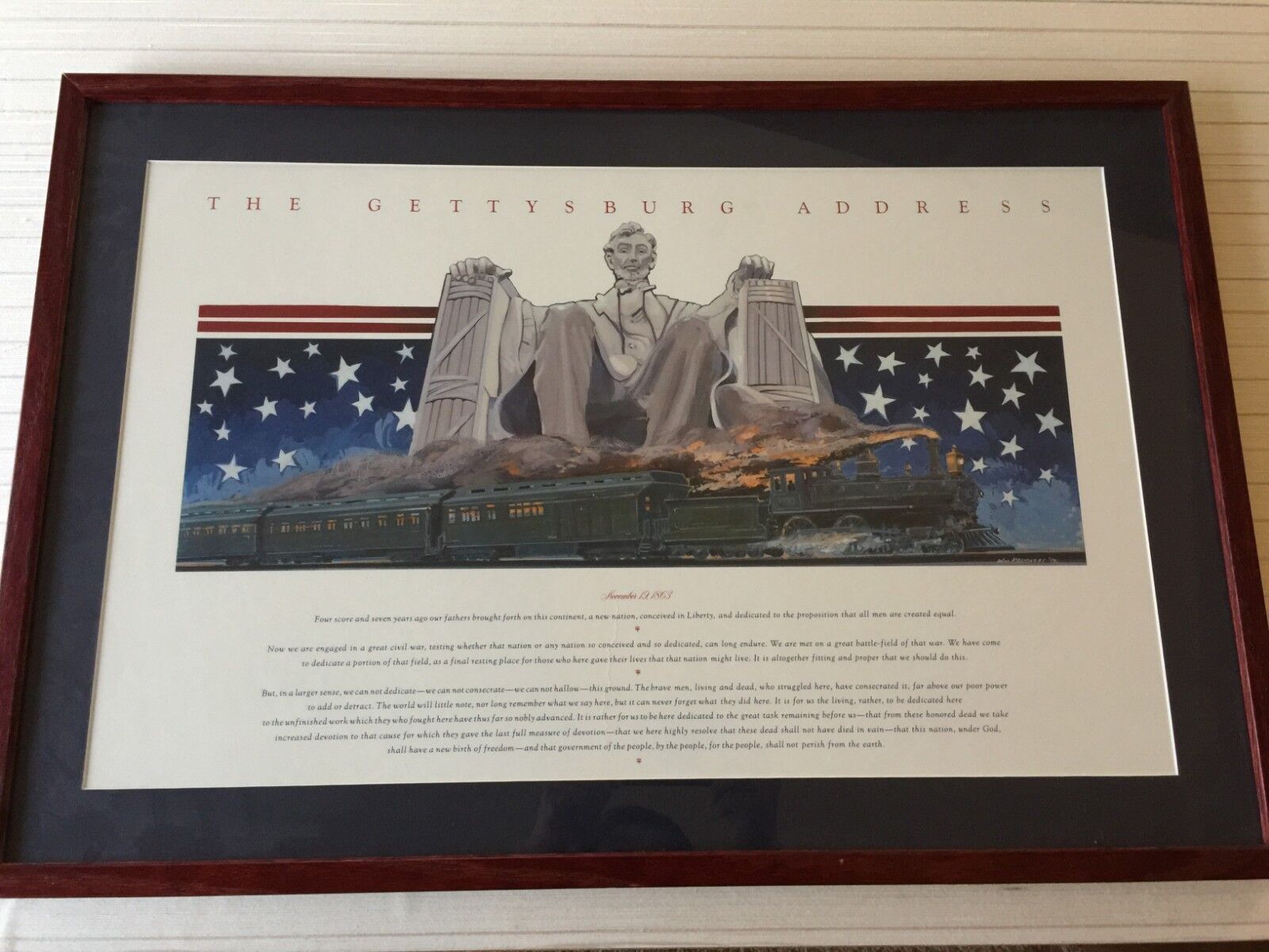 The Gettysburg Address Print, Framed, 26 1/2\