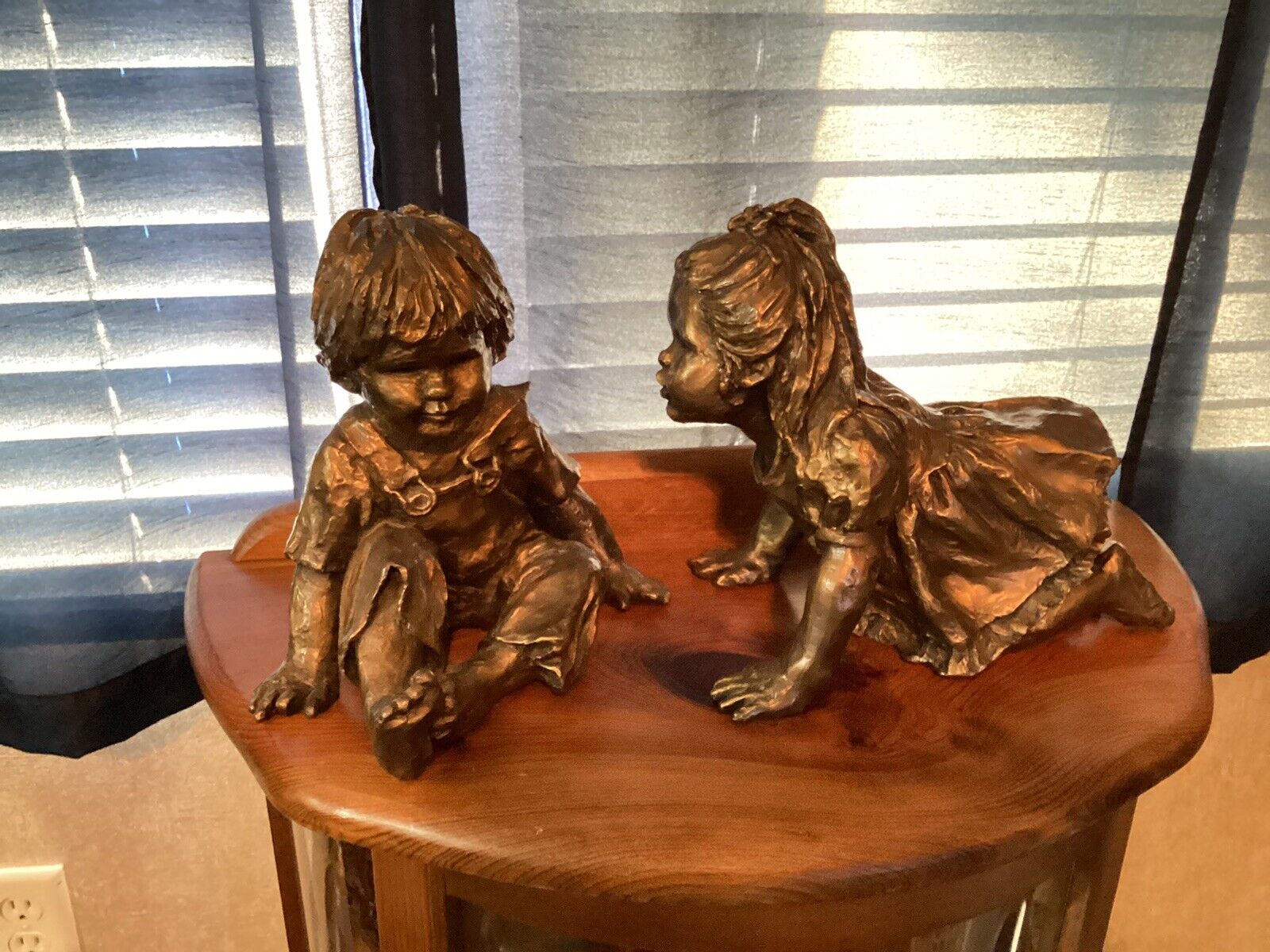 Corinne Hartley Boy and Girl Large Bronze Figurines Limited Edition 46/50