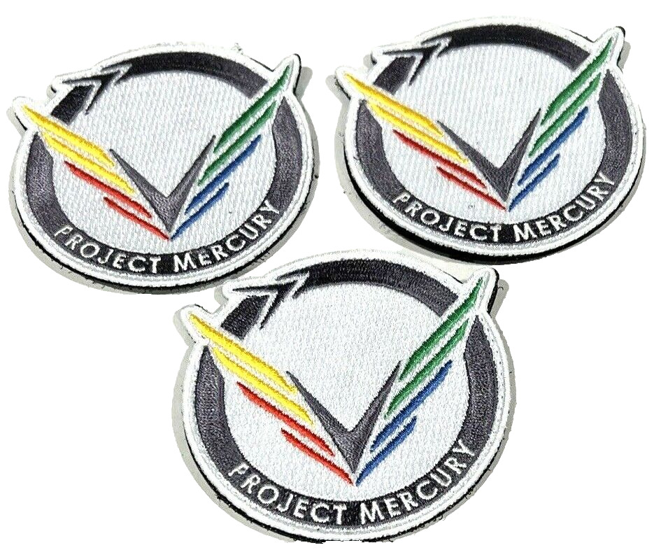 Nasa Project Mercury Mission Patch Hook & Loop 2-Piece (3-Pack)