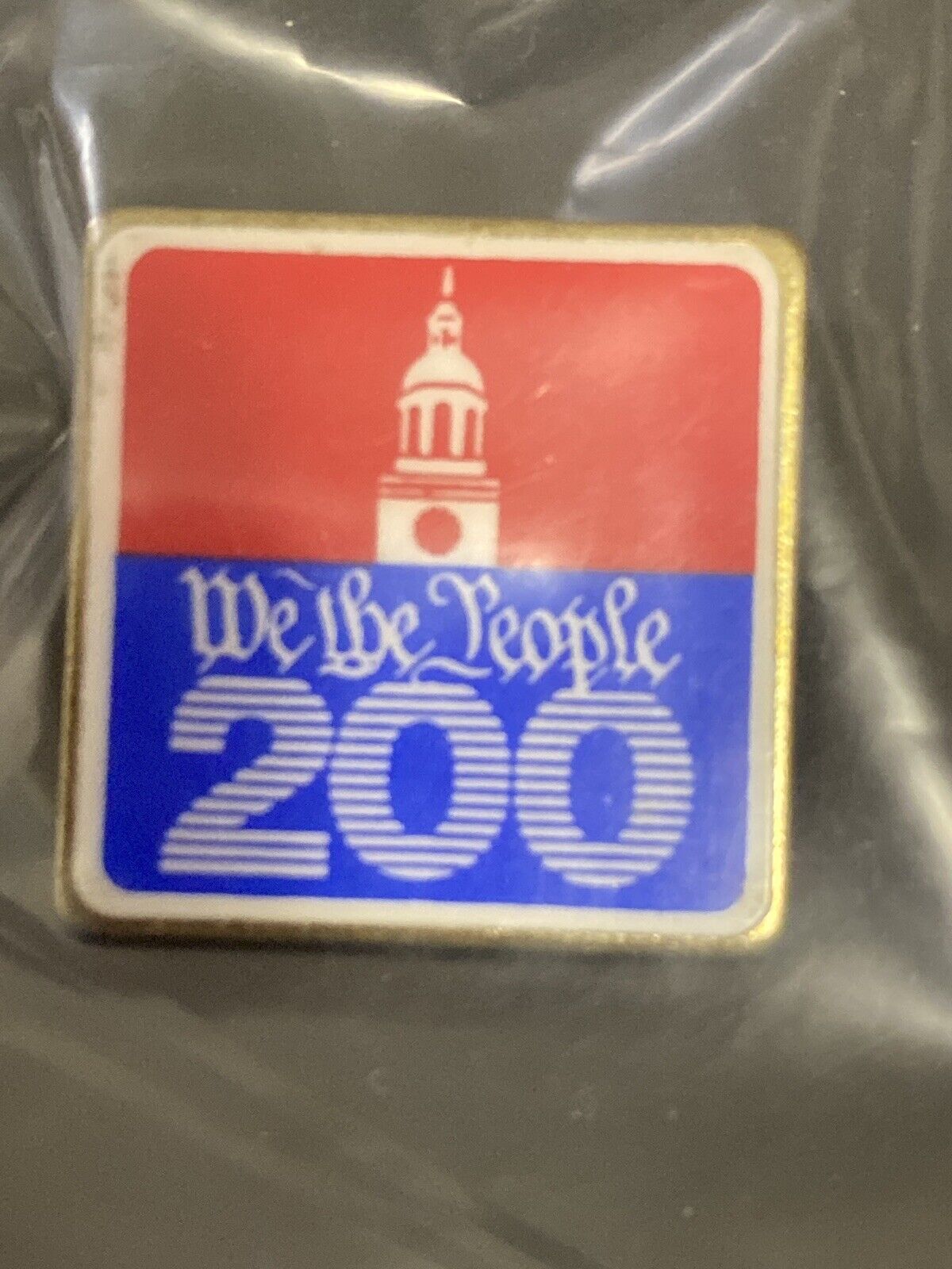 We The People 200 1987 Pin Back