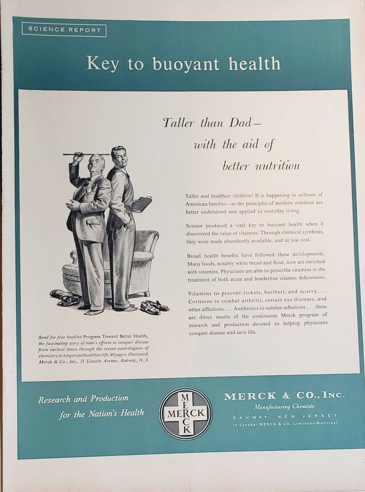 Lot 3 Vintage Merck Sharp & Dohme Print Ads Measles only Gave her Spots