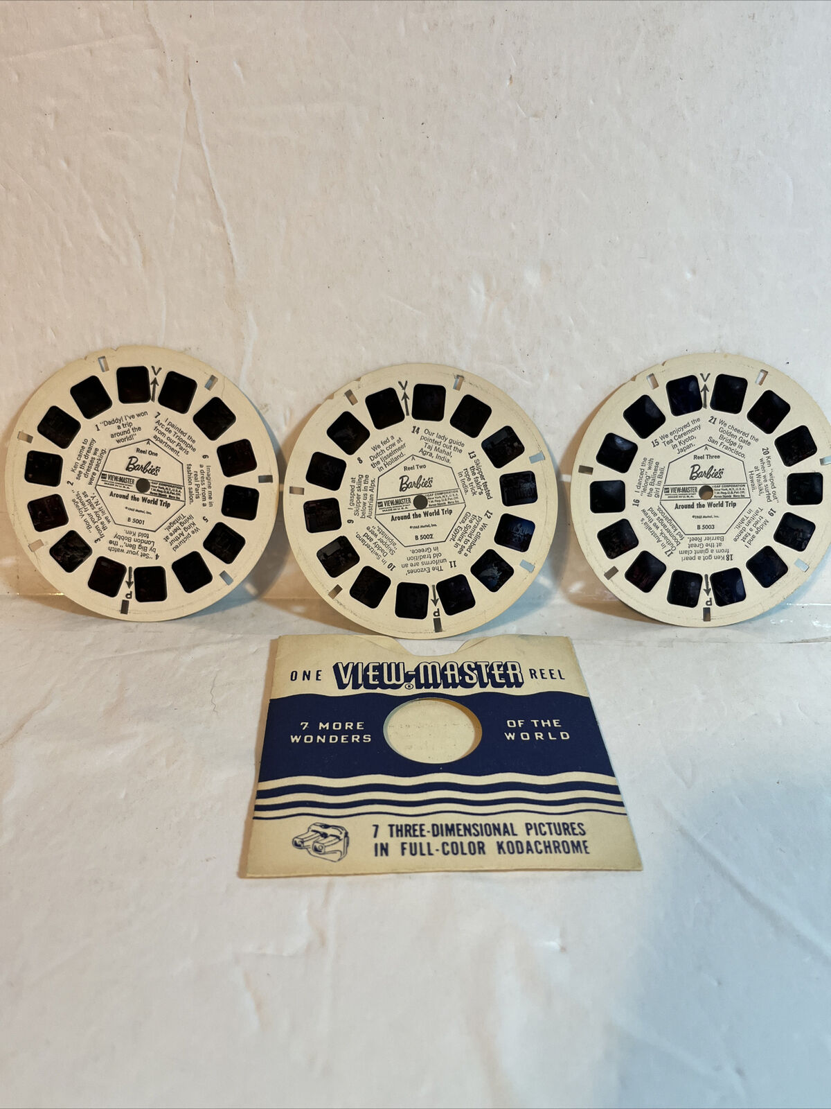 Barbie Around the World Trip 1965 lot of 3 Viewmaster reels