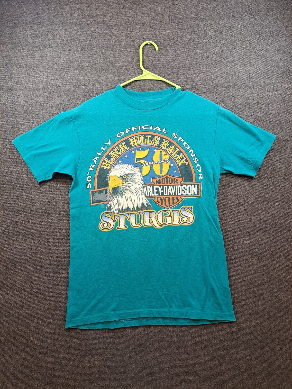 Vintage Harley-Davidson T-Shirt Sturgis 1990 50th Rally Sz M Single Stitch RARE 