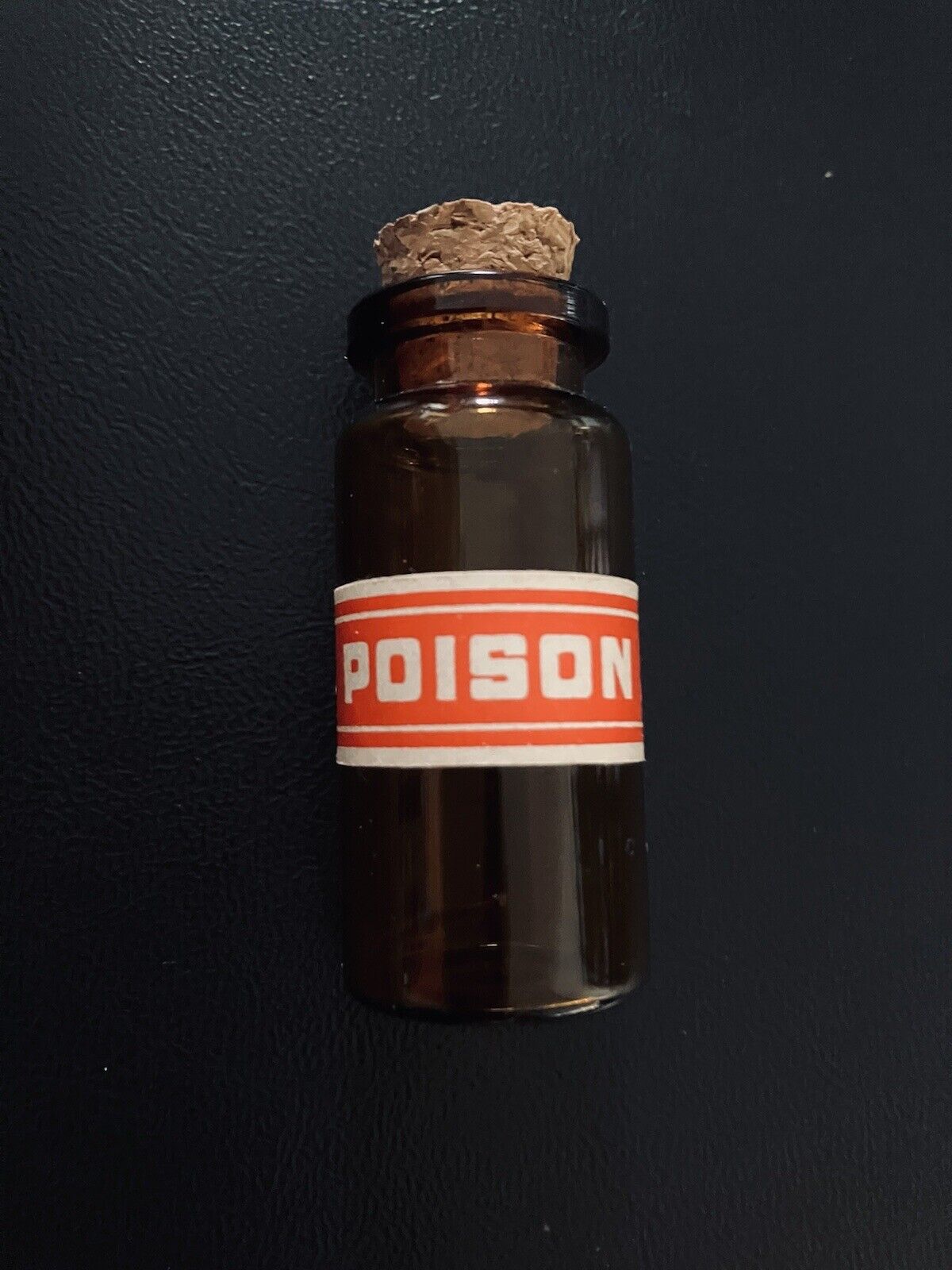 Vintage Poison Vial - Skull and Crossbones “POISON” Label - VERY RARE