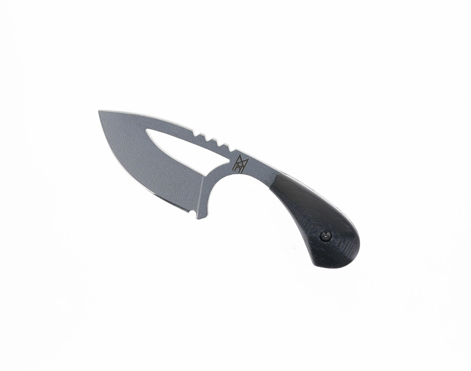 Midgards Messer Ratatösk Smartphone Fixed Blade Neck Knife Gray Handle D2 MGSPNK