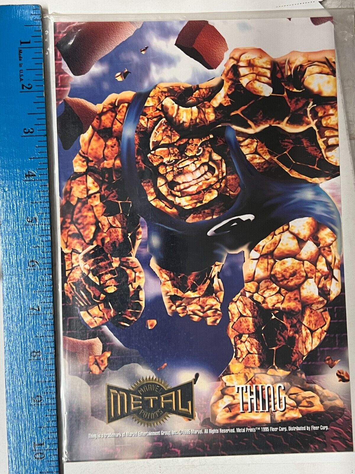 1995 Marvel Metal Promo Oversized THING Print | Combined Shipping B&B