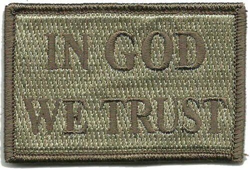 VELCRO® BRAND Fastener Morale HOOK PATCH In God We Trust ATACS 3x2\
