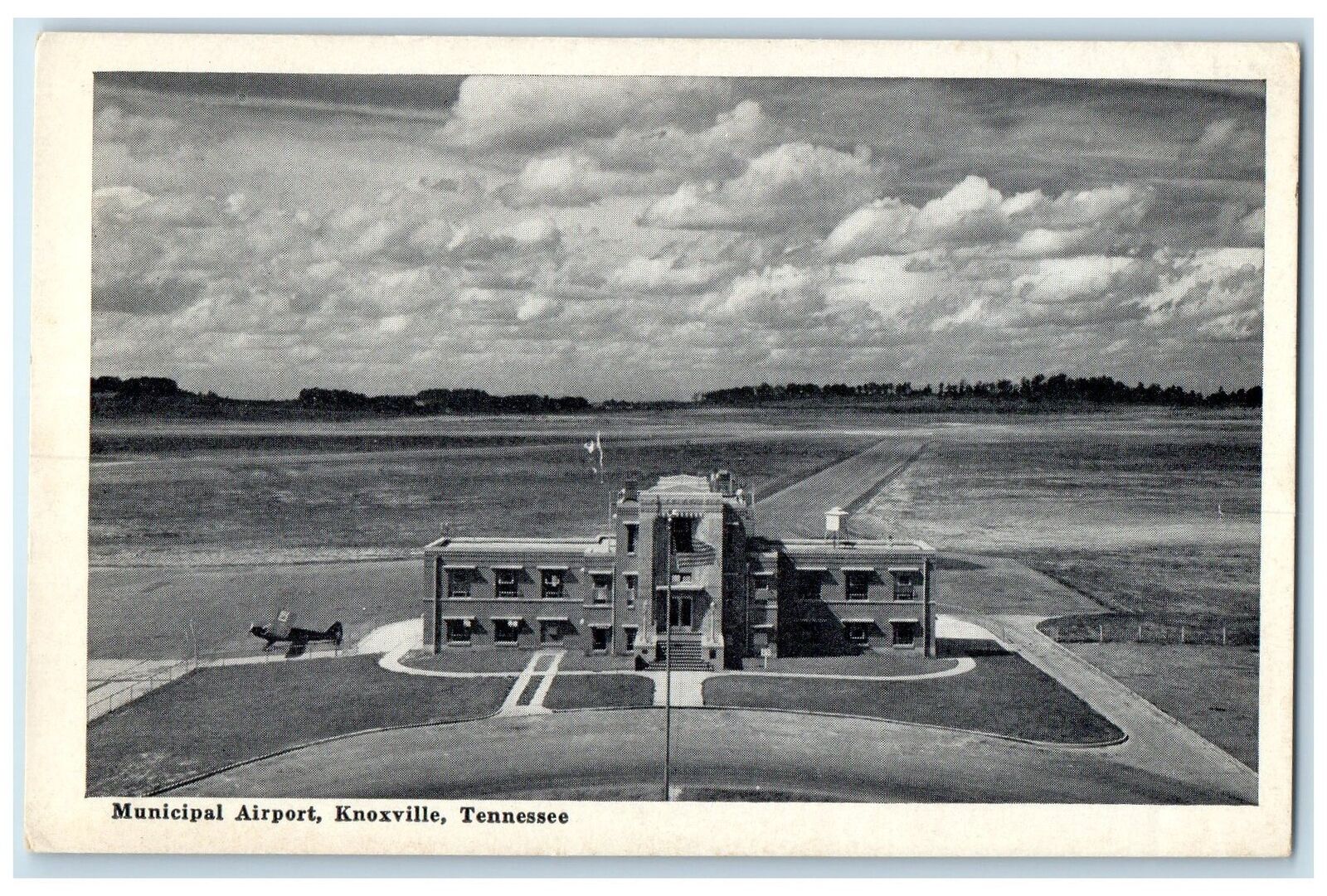 c1920\'s Municipal Airport Building Control Tower Knoxville Tennessee TN Postcard