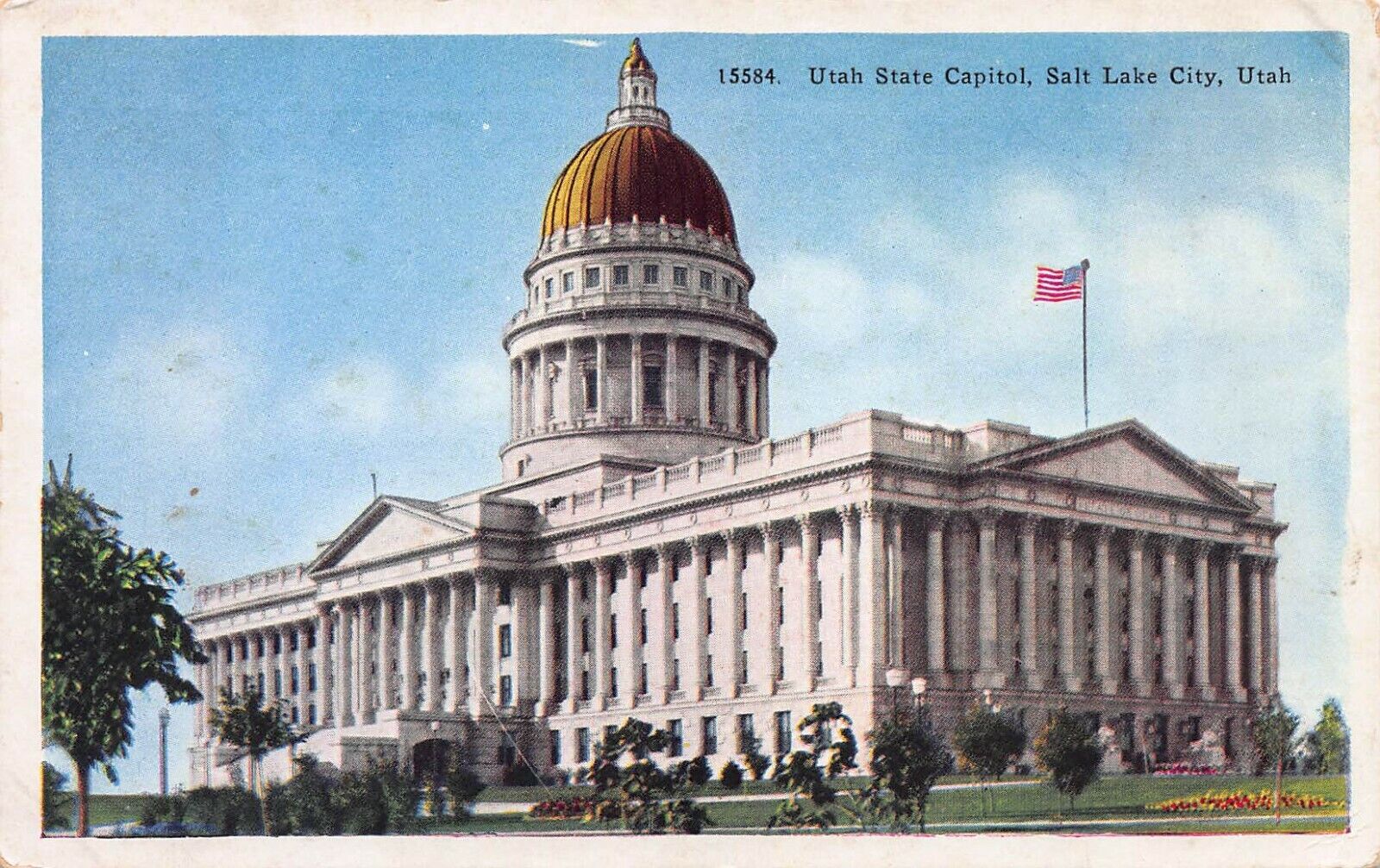 Utah State Capitol, Salt Lake City, Utah, Early Postcard, Unused