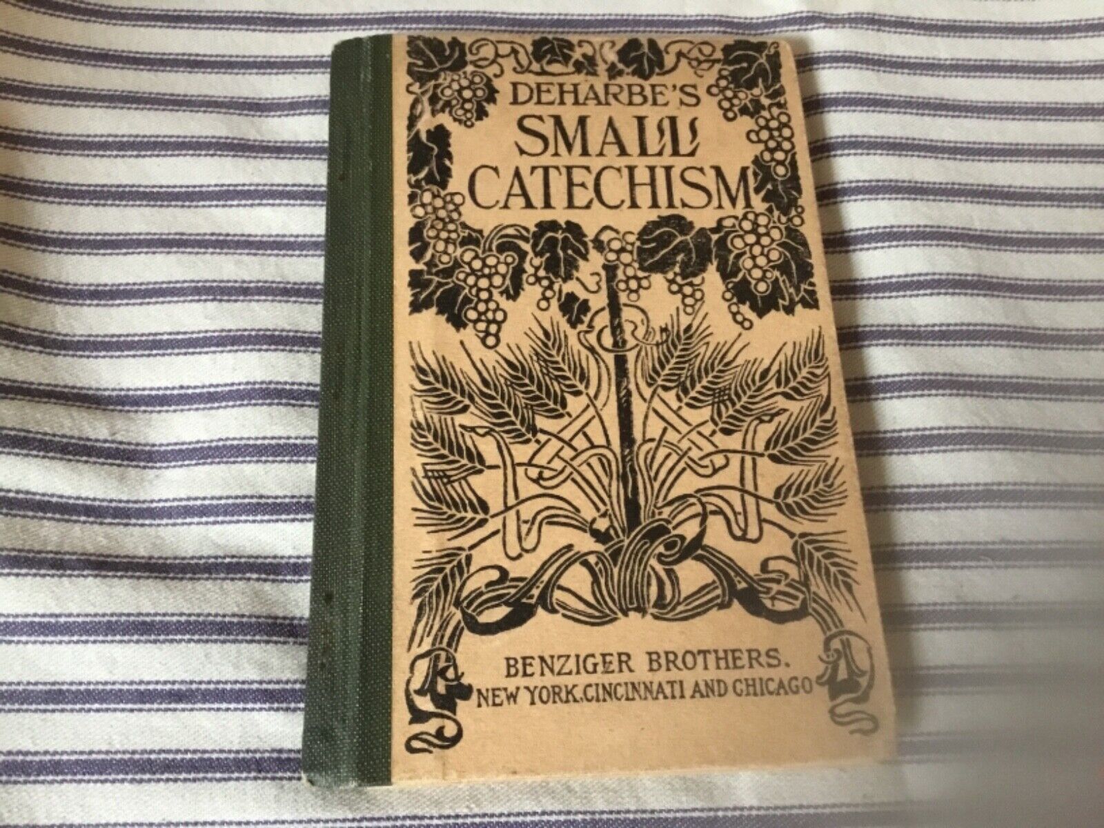 Antique 1921 Deharbe’s Small Catechism Translated from German Benziger Bros. 