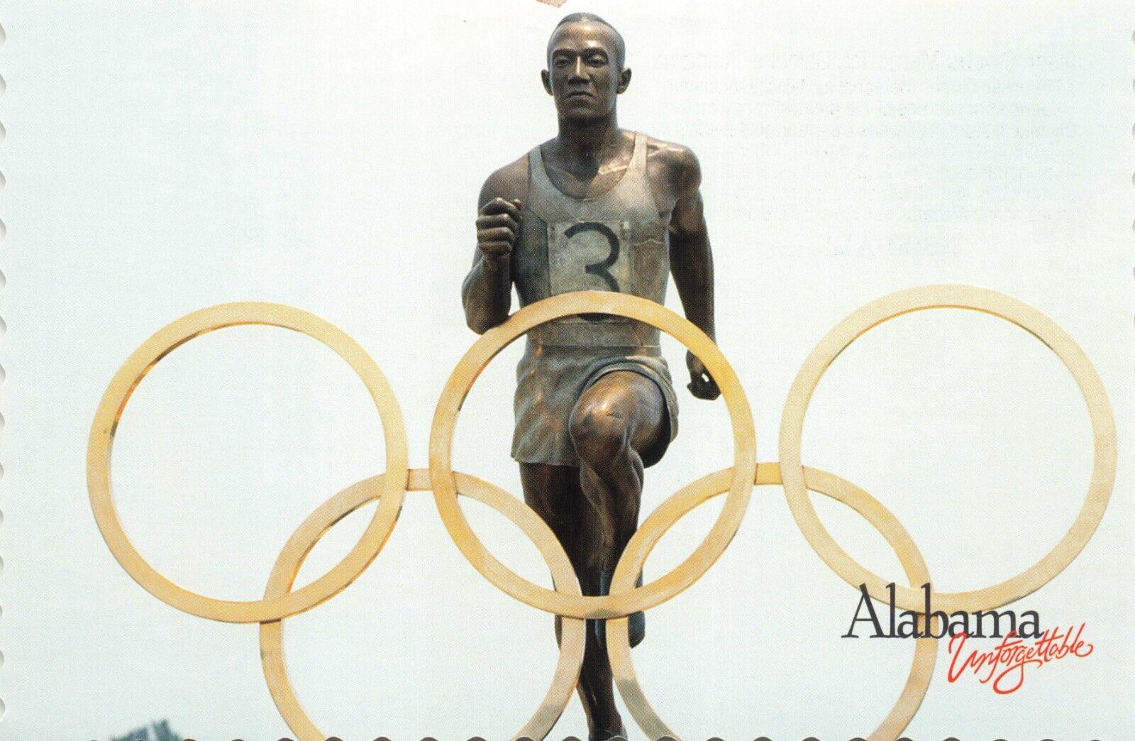 Postcard Jesse Owens Memorial 1936 Berlin Olympics Gold Medals Track Field AL