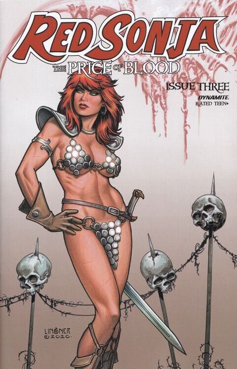 Red Sonja The Price of Blood #3C Linsner Variant