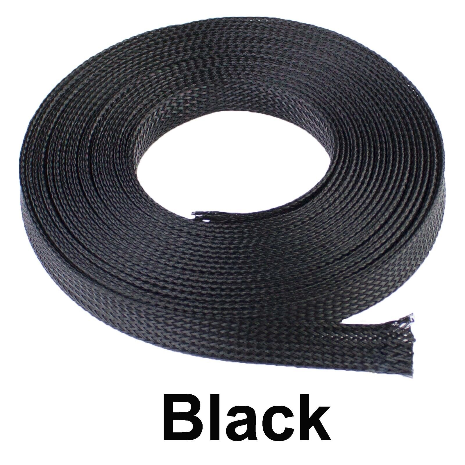 ALL SIZES & COLORS 5' FT - 100 Feet Expandable Cable Sleeving Braided Tubing LOT
