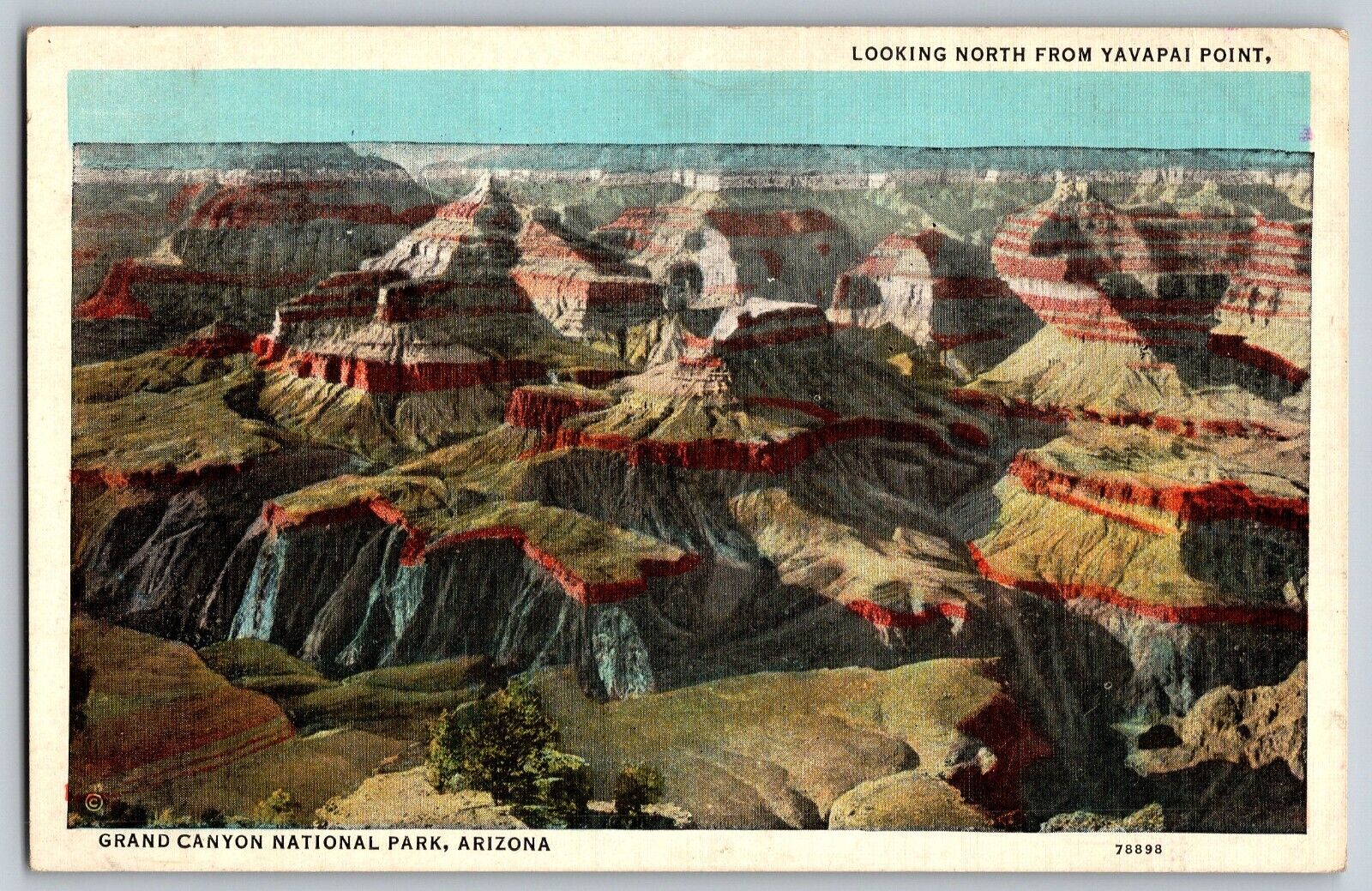 Arizona AZ - Grand Canyon National Park, Yavapai Point - Vintage Postcard