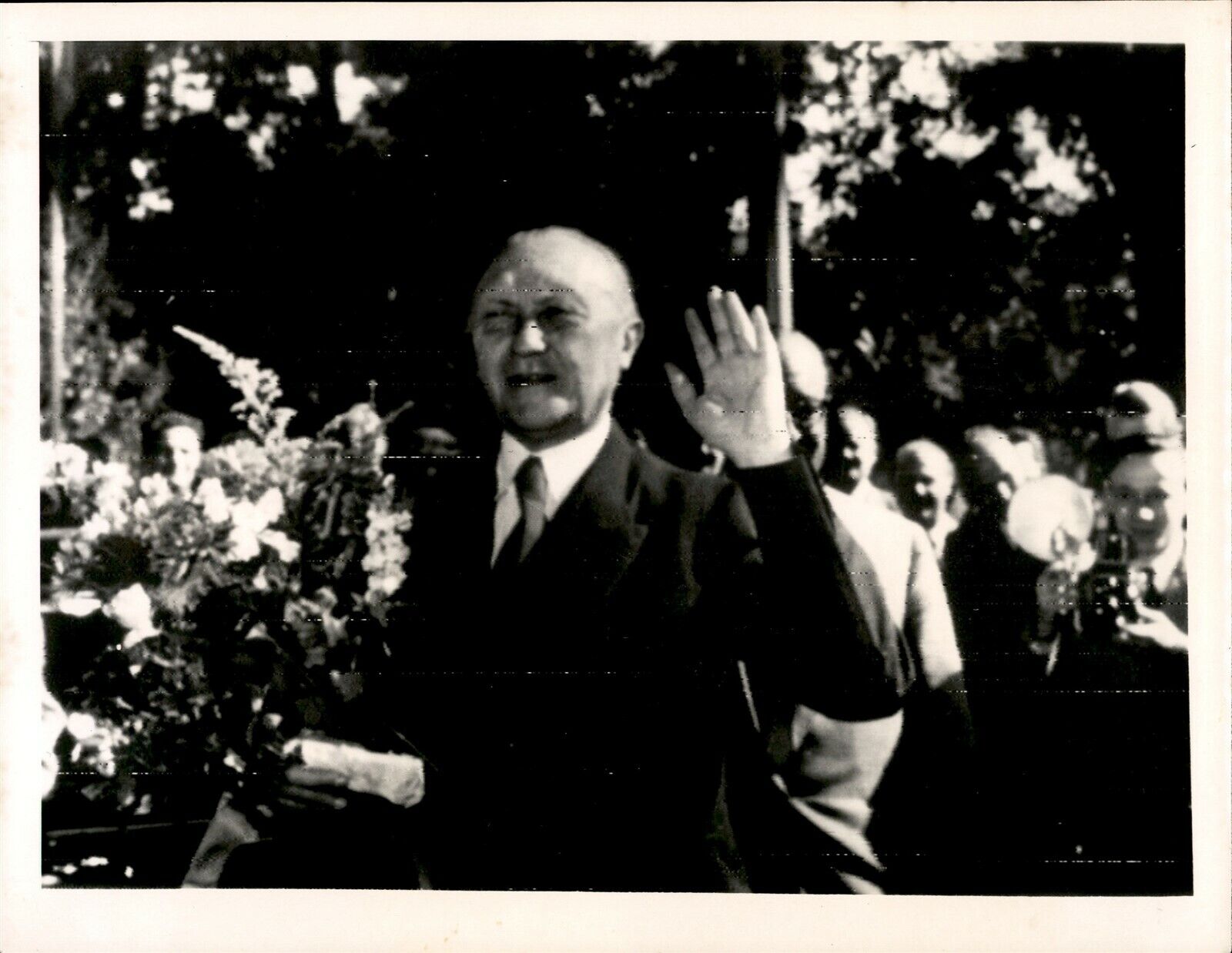 GA152 1953 Int'l News Wire Photo KONRAD ADENAUER VICTOR OF WEST GERMAN ELECTION