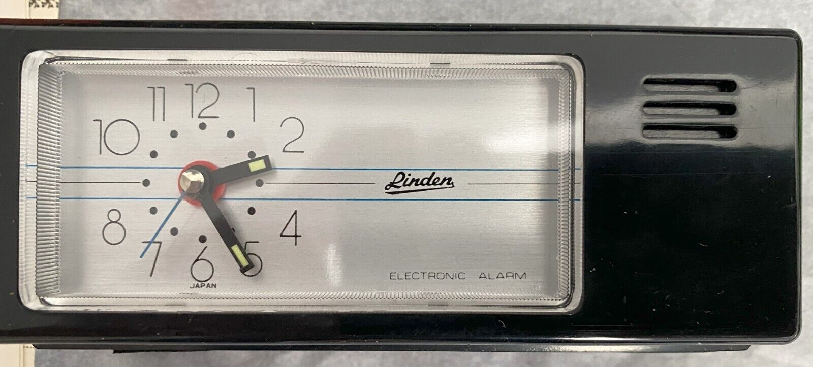 Vintage Linden Tiny Time Electronic Transistor Travel Alarm Clock In Box