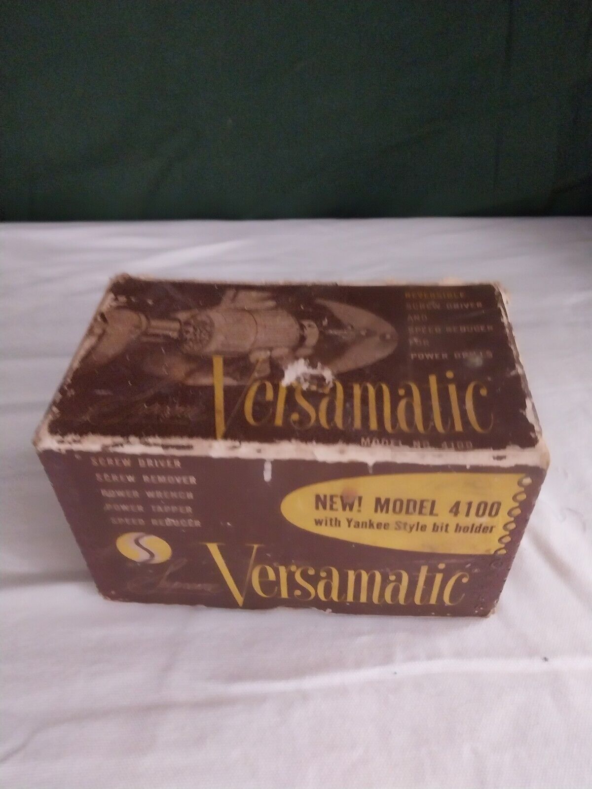 VINTAGE SUPREME VERSAMATIC MODEL 4100 IN ORIGINAL BOX W/ BITS AND INSTRUCTIONS 