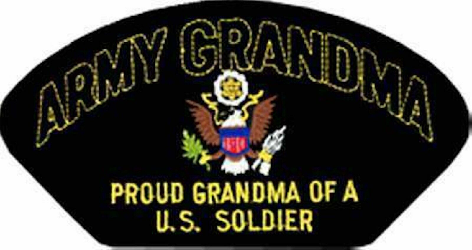 PROUD ARMY GRANDMA GRANDMOTHER  OF A U.S. SOLDIER EMBROIDERED MILITARY  PATCH