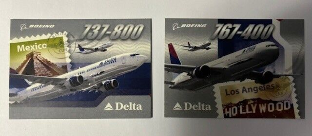 2004 Delta Air Lines Boeing 737-800/767-400 Aircraft Pilot Trading Cards