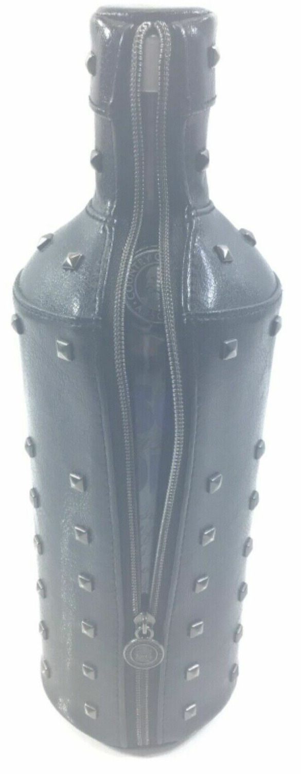 ABSOLUT Vodka Country of Sweden Empty Bottle With Zipper Leather Spiky Coat 