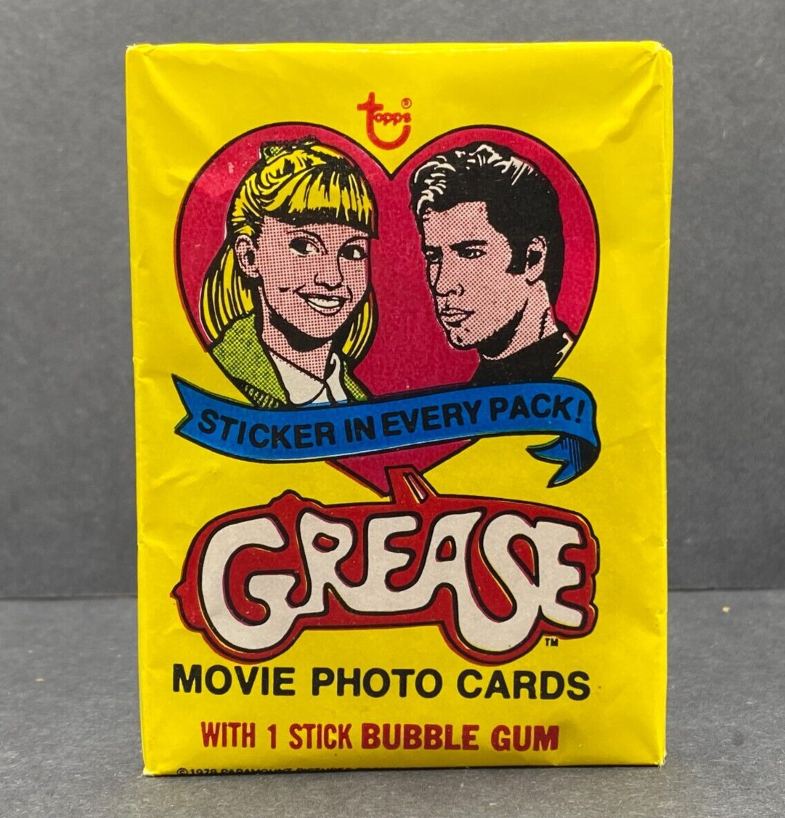 GREASE 1978 Topps Unopened Wax Pack Movie Photo Cards Super Shape Series 1 One