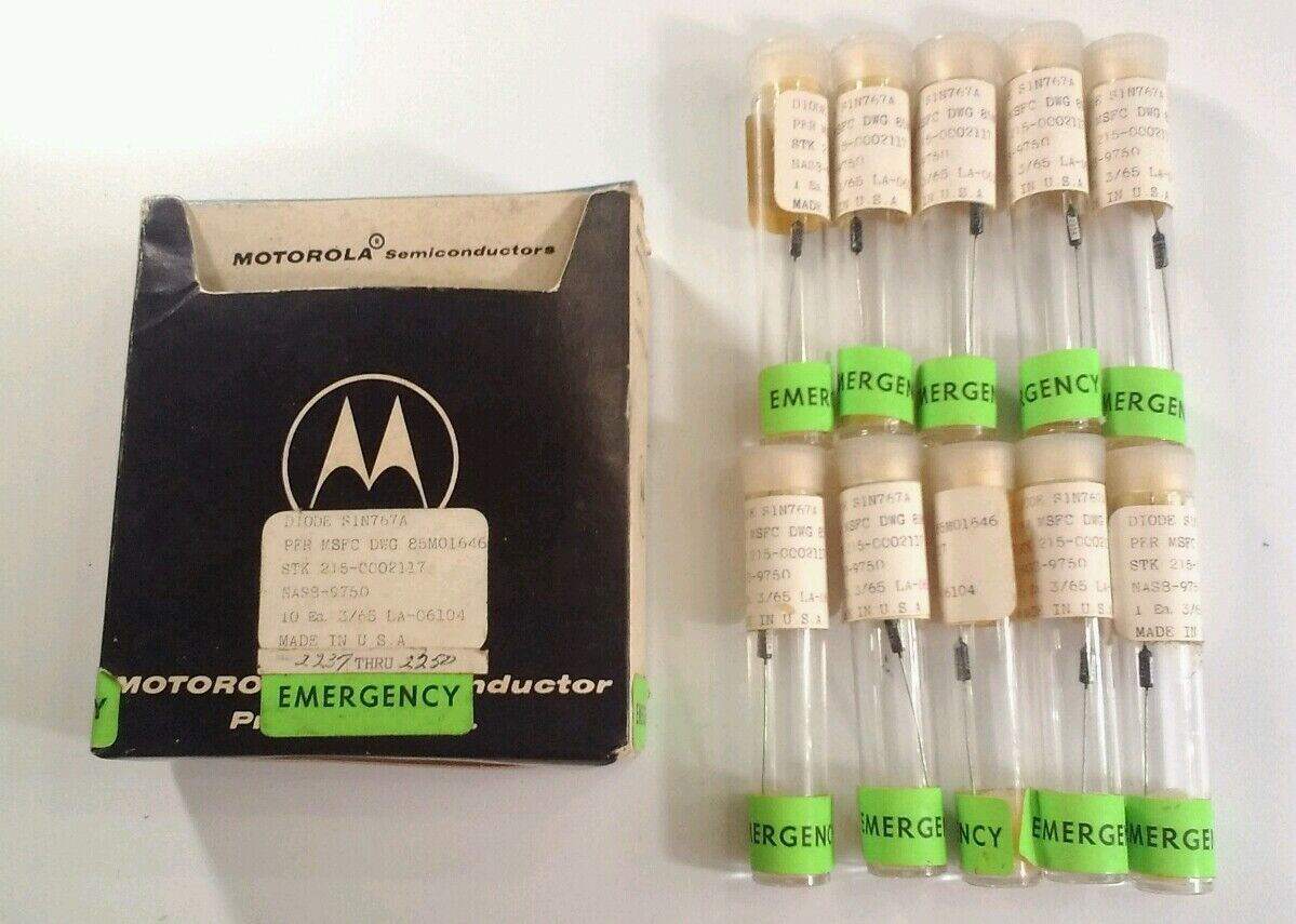 Motorola Semiconductors Diodes S1N767A Vintage 1965 NOS Lot of 10 Untested 