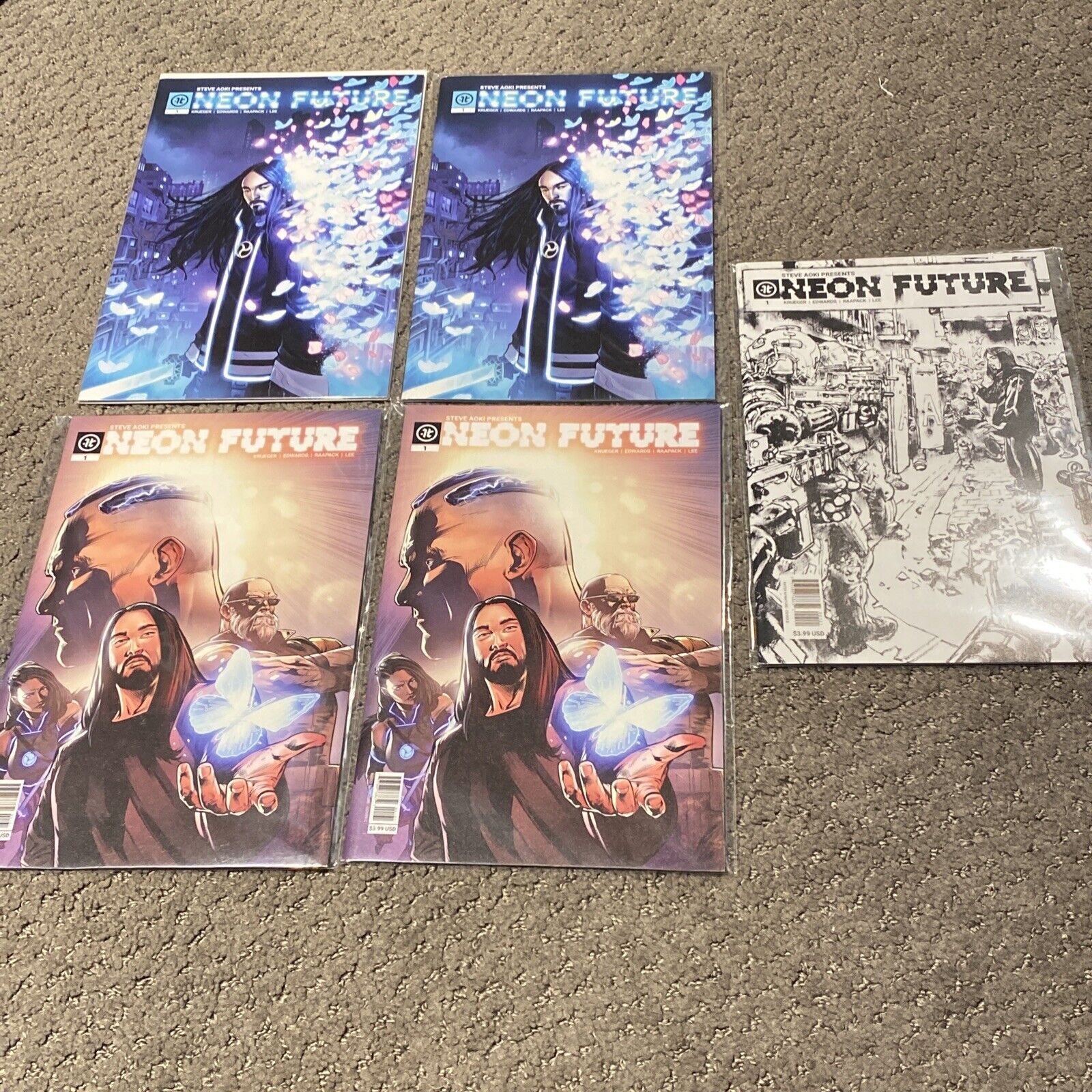 5 Copies Of Neon Future Issue #1 Steve Aoki
