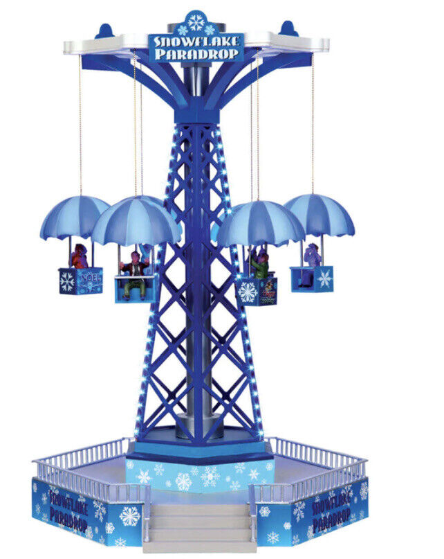 Lemax Snowflake Paradrop - Holiday Village Carnival Midway  Animated & Musical