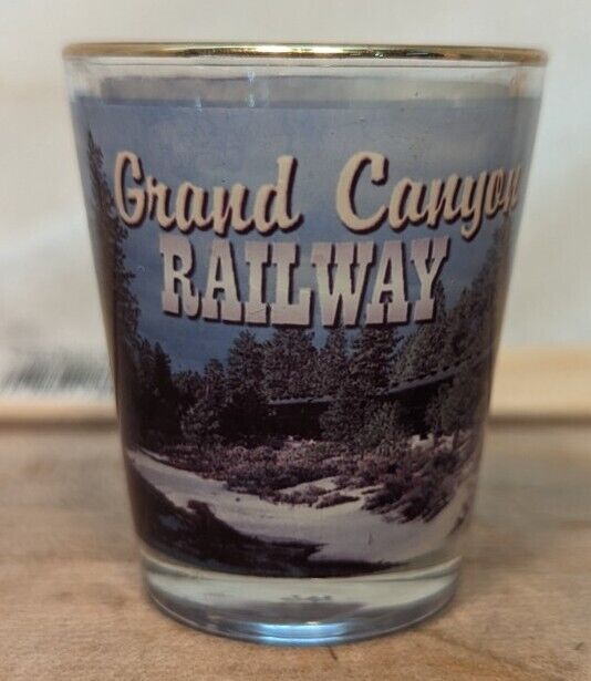Grand Canyon Railway Railroad Shot Glass Travel Vacation Souvenir Bar Alcohol...