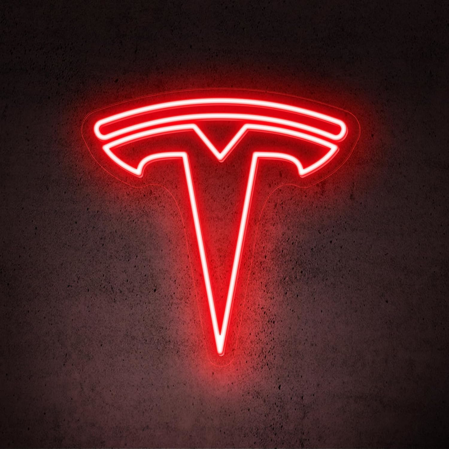 Neonogo Tesla Car Led Neon Sign Red 13.5 x 13 Inches Car Led Neon Sign Diammable