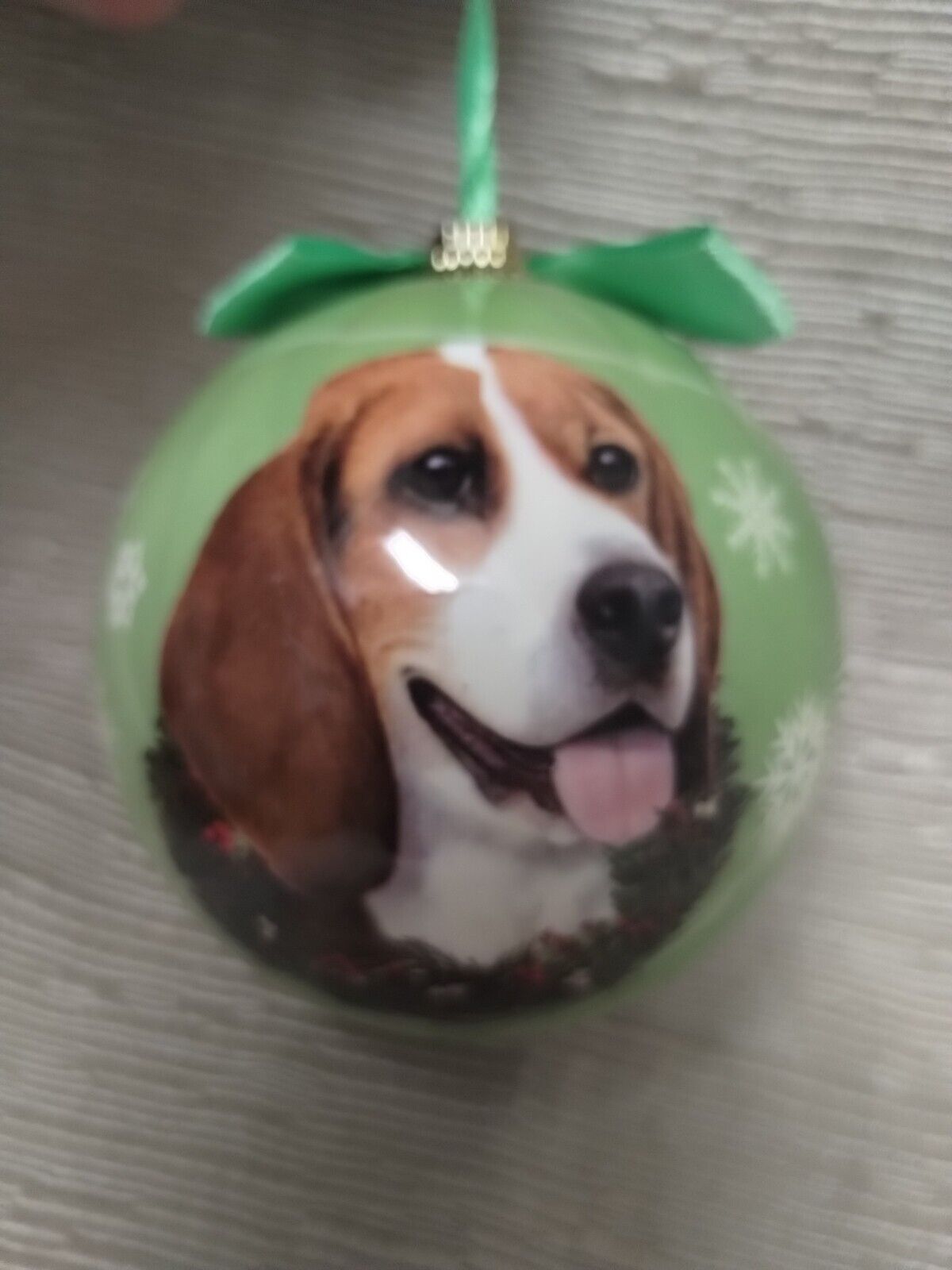 New beagle christmas ornament, Shatterproof  E&S 