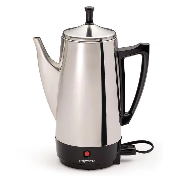 Presto Classic 12-Cup Stainless Steel Electric Percolator Automatic Coffee Maker