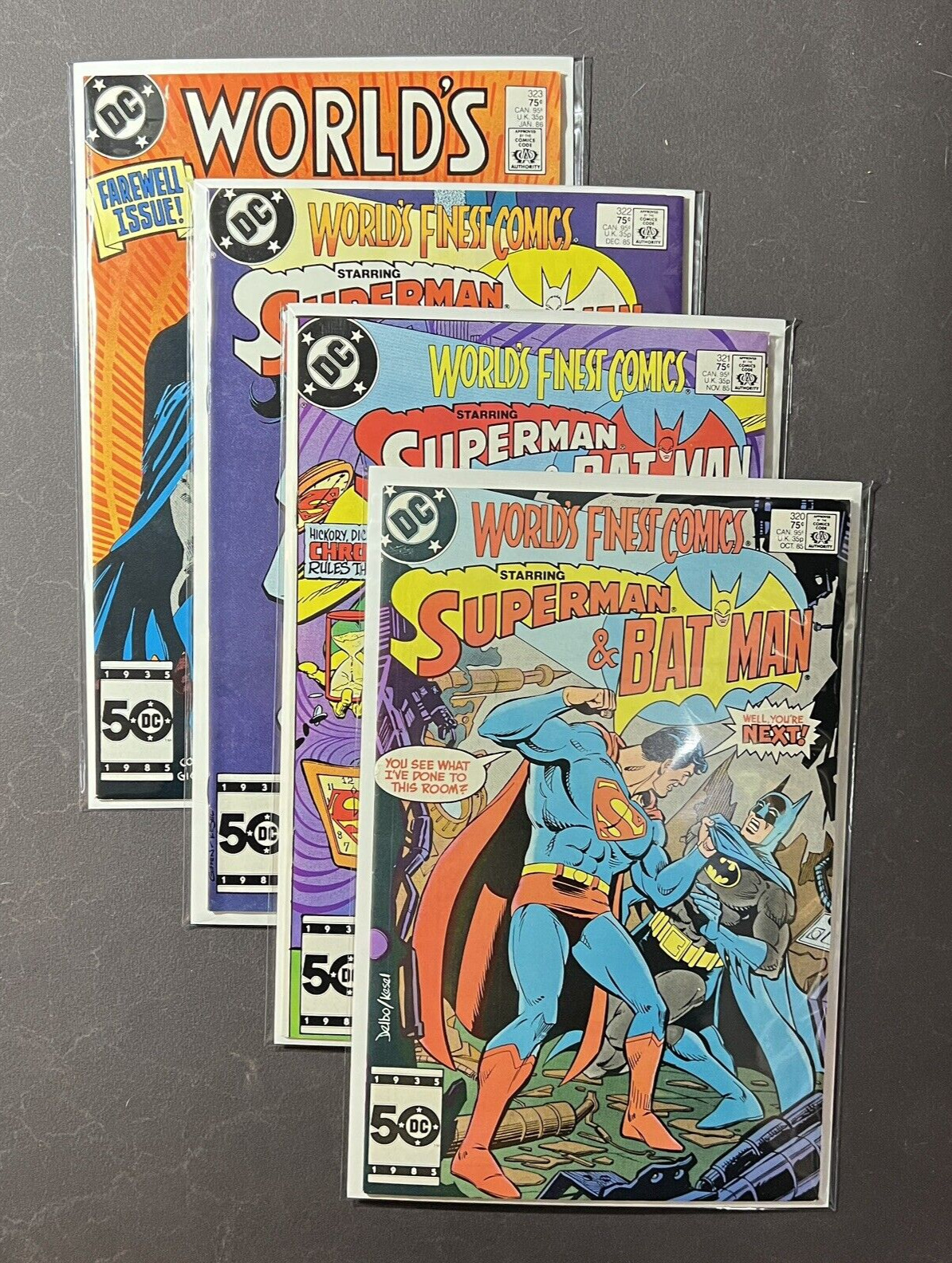 World\'s Finest Comics #320, 321, 322, 323 Final DC Comics Copper Age 1985 Gemini