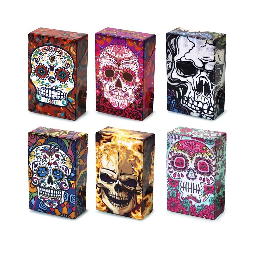6Pack Normal Size Push-to-Open Plastic Cigarette Case New Design Fancy Style Box