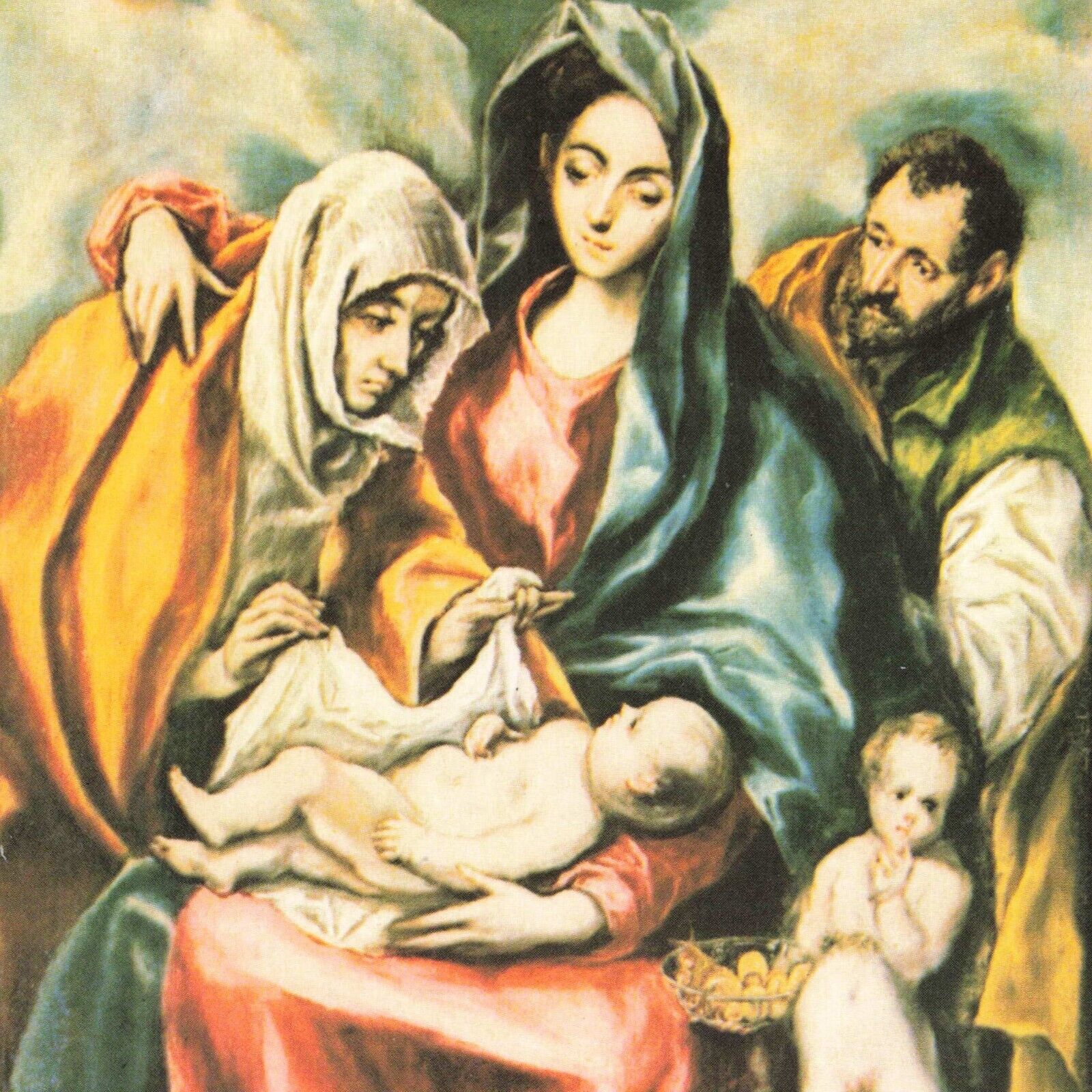 Postcard Spain Madrid El Greco Holy Family La Sagrada Familia Week Prado Museum