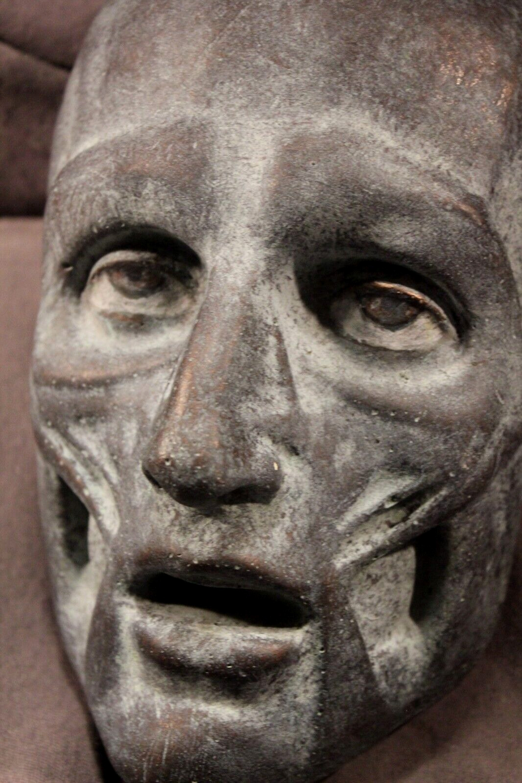 Death Mask Head Face Anatomical Eyes Medical Death Oddity Doctor PostMortem Rare