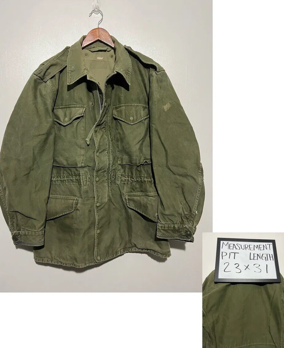 Vintage 1960s M-65 US Army 1st Pattern Field Jacket Size Medium Long Rare EUC