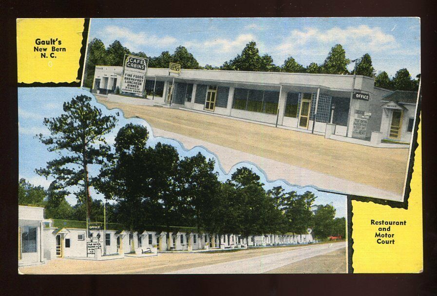 1940s Gault\'s  North New Bern, North Carolina  LINEN  C L Gault