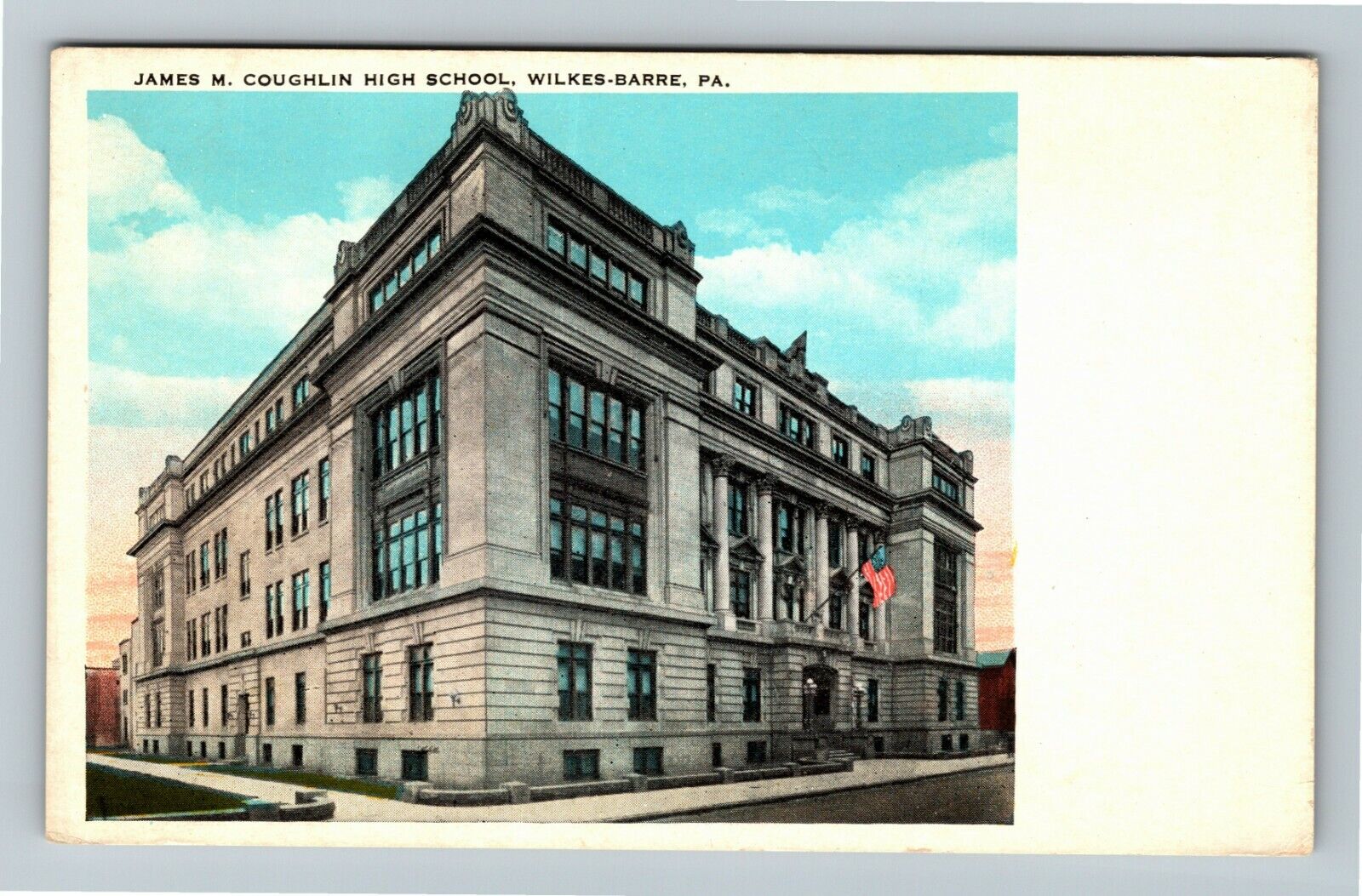 Wilkes-Barre PA- Pennsylvania, James Coughlin High School, Vintage Postcard